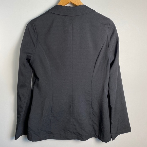 Charlotte Russe Women's Black Long Sleeve Lightweight Single Button Blazer Top L - Picture 5 of 11